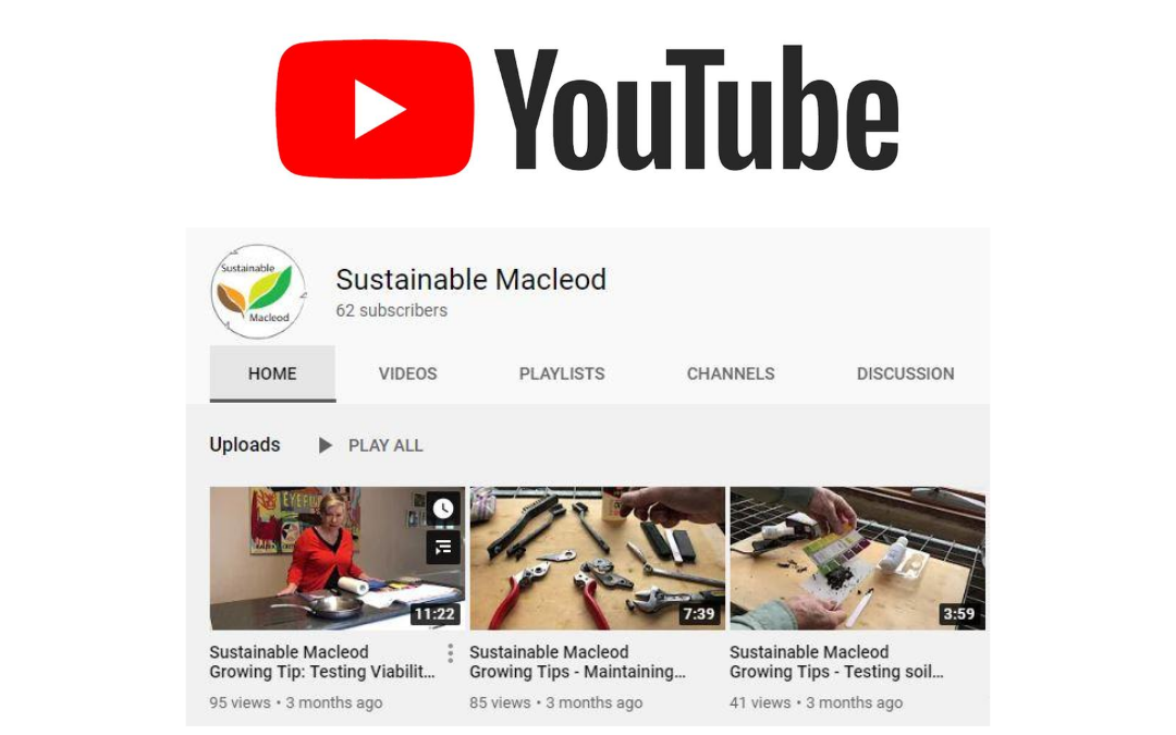 Sustainable Macleod growing tips now on You Tube